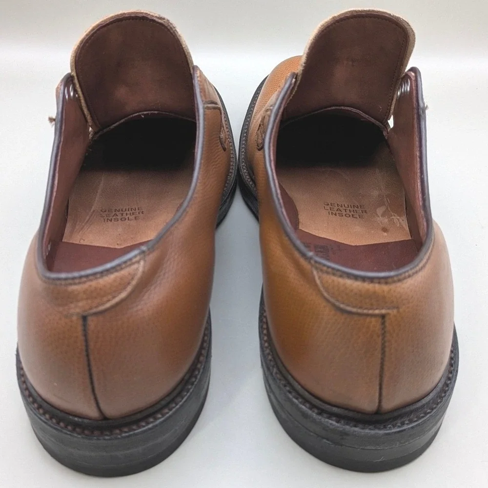 Vtg Hanover LB Sheppard Model 2102 Tan Calfskin Leather Derby Blucher Size 9